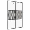 vidaXL Paravan de duș walk-in negru 140x195 cm sticlă ESG transparentă