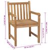 vidaXL Scaune de grădină cu perne bej, 6 buc., lemn masiv de tec