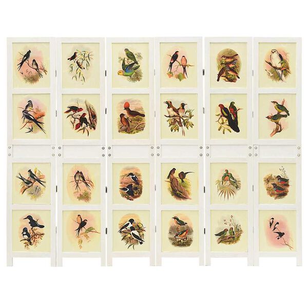 vidaXL Panou Romdivider Alb 212 x 165 cm MDF