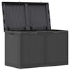 vidaXL Cutie de depozitare pentru grădină, negru, 180L, PP ratan