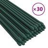 vidaXL Țăruși pentru plante de grădină, 30 buc., verde, 180 cm, oțel