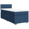 vidaXL Pat box spring cu saltea, albastru, 80x200 cm, textil