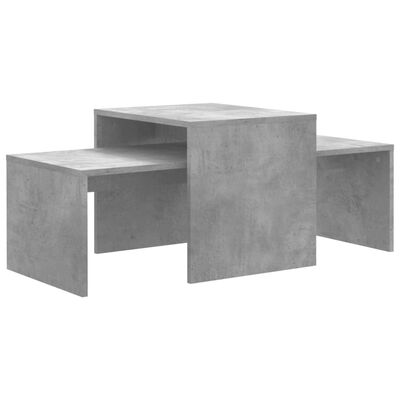 vidaXL Set măsuțe de cafea, gri beton, 100x48x40 cm, PAL