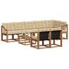 vidaXL Set de canapele de exterior cu pernă 9 pcs Natural și Bej