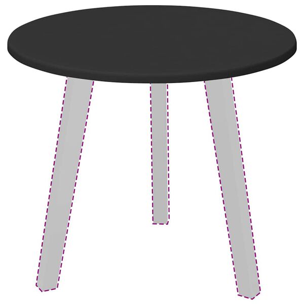 vidaXL Placă de masă Negru 50 x 50 x 1,5 cm Lemn compozit