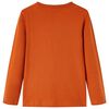 Tricou pentru copii cu m&acirc;neci lungi, ruginiu deschis, 140