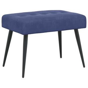vidaXL Bancă cu butoane capitonate Albastru Poliție 60 x 40 x 45 cm