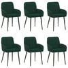 vidaXL Scaune de dining 6 pcs Catifea Verde &icirc;nchis 57 x 50 x 85 cm