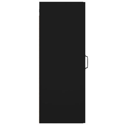 vidaXL Dulap de perete suspendat, negru, 34,5x34x90 cm