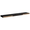 vidaXL Rafturi de perete suspendate 2 buc., negru 120x23,5x3,8 cm, MDF