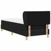 vidaXL Pat cu arcuri cu saltea cu headboard Negru 80 x 200 cm țesătură