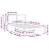 vidaXL Cadru de pat Gri deschis 120 x 200 cm Lemn de pin masiv