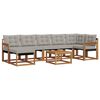 vidaXL Set de canapele de exterior 8 buc. Gri natural și deschis