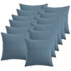 vidaXL Husă pentru pernă 12 buc. HEERLEN Albastru Jeans 50 x 50 cm