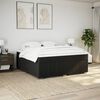 vidaXL Pat box spring cu saltea, negru, 180x200 cm, catifea