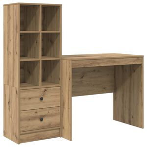 vidaXL Birou Stejar Artizanal 135,5 x 50 x 127 cm 2 buc.