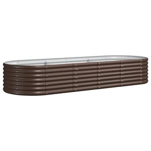 vidaXL Strat &icirc;nălțat grădină 224x80x36 cm oțel galvanizat