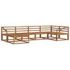 vidaXL Set de canapele de exterior 6 pcs natural Lemn Solid de Acacia