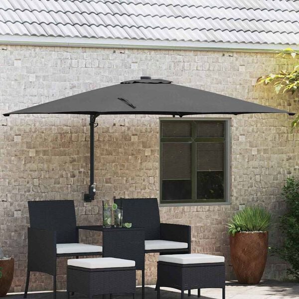 vidaXL Parasol de Grădină Antracit 248,5 x 247,5 x 160 cm