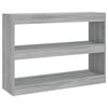 vidaXL Bibliotecă/Separator cameră, gri sonoma, 100x30x72 cm