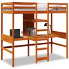 vidaXL Cadru pat supraetajat fără saltea maro 90x190 cm lemn masiv pin