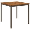 vidaXL Masă de cină pentru grădină Natural și Cafea 80 x 80,5 x 75 cm