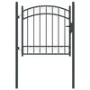 vidaXL Poartă de gard Gri 100 x 100 cm Oțel vopsit &icirc;n pulbere