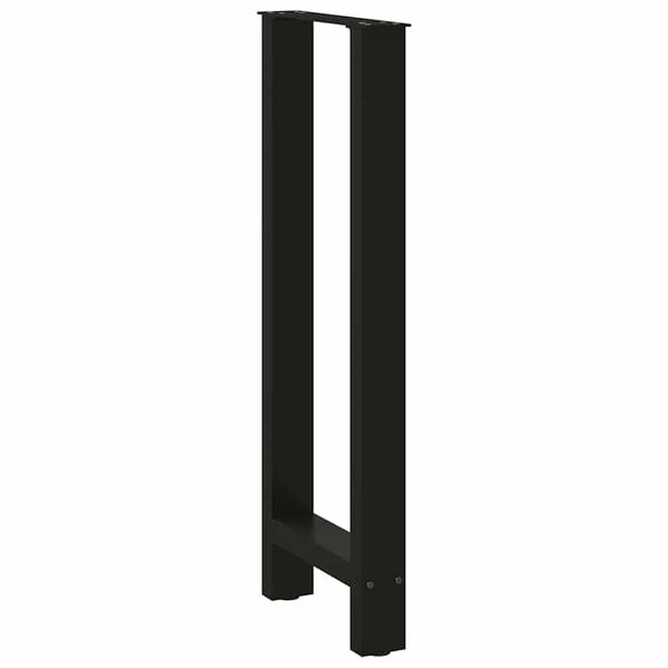 vidaXL Picioare de masă de bar, negre, 2 buc., 50x(100-101) cm, oțel