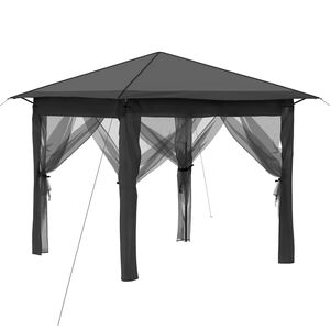 vidaXL Gazebo cu 4 Pereți Laterali 2,6 x 2,6 m Gri deschis și antracit