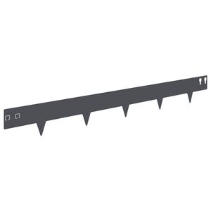 vidaXL Margine pentru gazon 20 pcs 100 x 12 cm Oțel Antracit