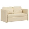 vidaXL Canapea extensibilă 2 &icirc;n 1, crem, 112x174x55 cm, textil
