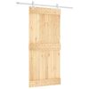vidaXL Ușă glisantă 95 x 210 cm Lemn de Pin Solid (Nefinisat)