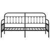 vidaXL Cadru de pat de zi cu headboard Negru 75 x 190 cm Oțel