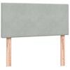 vidaXL Pat box spring cu saltea, gri deschis, 80x220 cm, catifea