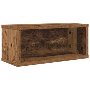 vidaXL Raft pentru depozitarea CD-urilor Lemn vechi 40 x 17 x 17 cm