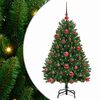 vidaXL Brad de Crăciun artificial 120 cm 150 LED-uri Alb cald Verde