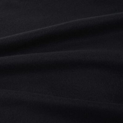 vidaXL Set lenjerie pat, 5 piese, negru, 200x200/60x70 cm, fleece