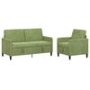 vidaXL Set de canapea cu spațiu de depozitare 2 buc. Verde deschis