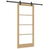 vidaXL Ușă glisantă ORKDAL Natural și Negru 93 x 211 cm