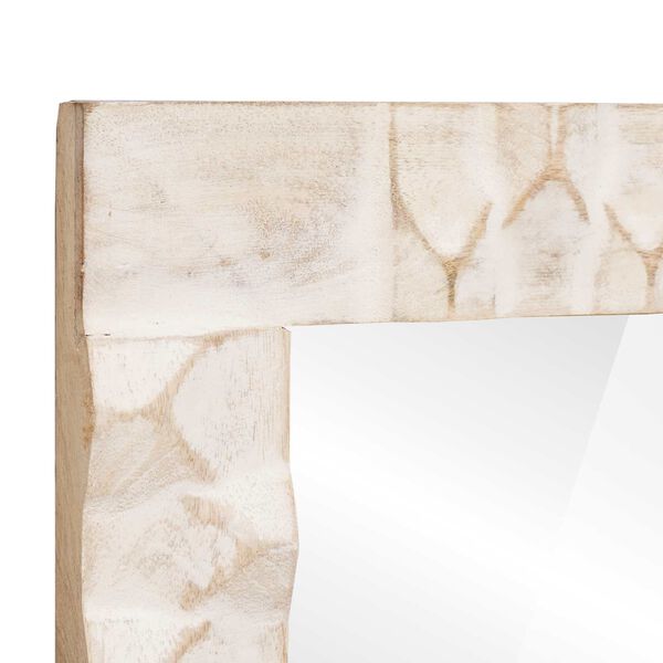 vidaXL Oglindă pentru baie Finisaj Alb Spălat 50 x 70 x 2,5 cm