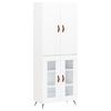 vidaXL Dulap &icirc;nalt, alb, 69,5x34x180 cm, lemn compozit