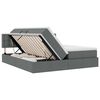 vidaXL Pat cu storage Gri &icirc;nchis 200 x 200 cm Piele artificială