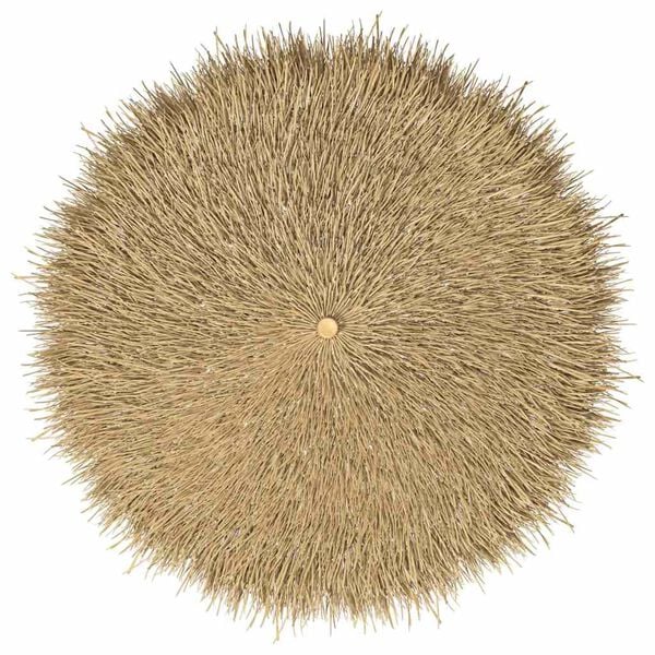 vidaXL Umbrelă din bambus cu umbrar din frunze de bananier, 270 cm