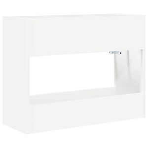 vidaXL Suport pentru umbrele Alb 65 x 24 x 50 cm Lemn prelucrat