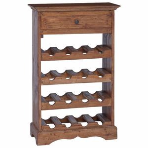 vidaXL Raft pentru vin 55 x 23 x 85 cm Lemn masiv de mahon