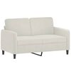vidaXL Canapea cu 2 locuri, crem, 120 cm, catifea