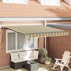 vidaXL Cortina Retractabilă Manual Verde și galben 350 x 250 cm