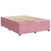 vidaXL Pat box spring cu saltea, roz, 140x190 cm, catifea