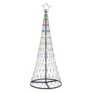 vidaXL Brad de Crăciun LED Multicolour 184.5 cm Metal