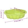 vidaXL Gropi de nisip, 2 buc., verde, 77x87x21 cm, plastic